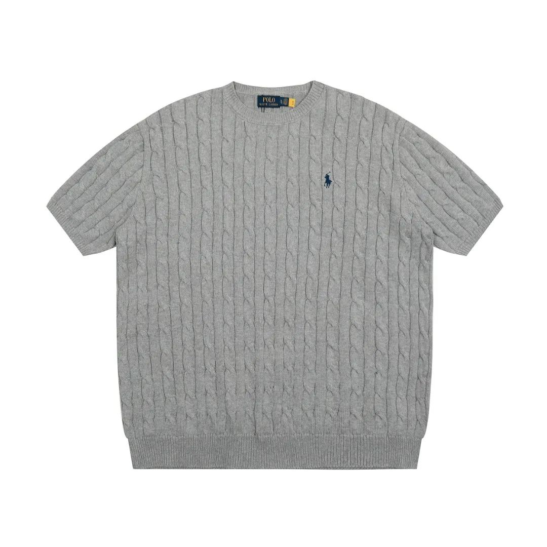 🅿️170 Top quality" Style number: DS052# (not off the shelves all year round) [Ralph Lauren men's round neck solid color pony embroidered logo knitted short sleeves] ✅Ralph Lauren classic basic versatile men's knitted short sleeves for all seasons ✅Main supply platform live broadcast Wholesale entities Replenish when out of stock Not off the shelves ✅ZP quality 1:1 version Scan the code to enter the GF website Counter quality ✅Detailed quality is the only one in Guangzhou Imported high-quality cotton yarn, focusing on high-end, cost-effective, good quality needless to say ✅The version is restored to the original order, the maximum size can be worn up to 200 pounds, loose, comfortable and stress-free ✅The upper body is simple and easy to match, a must-have for men ootd. Good-looking clothes are never picky. A must-have recommendation for men's wardrobe. Size: S-XL Color: Black White Gray Khaki Navy Blue Gentleman Lake Blue